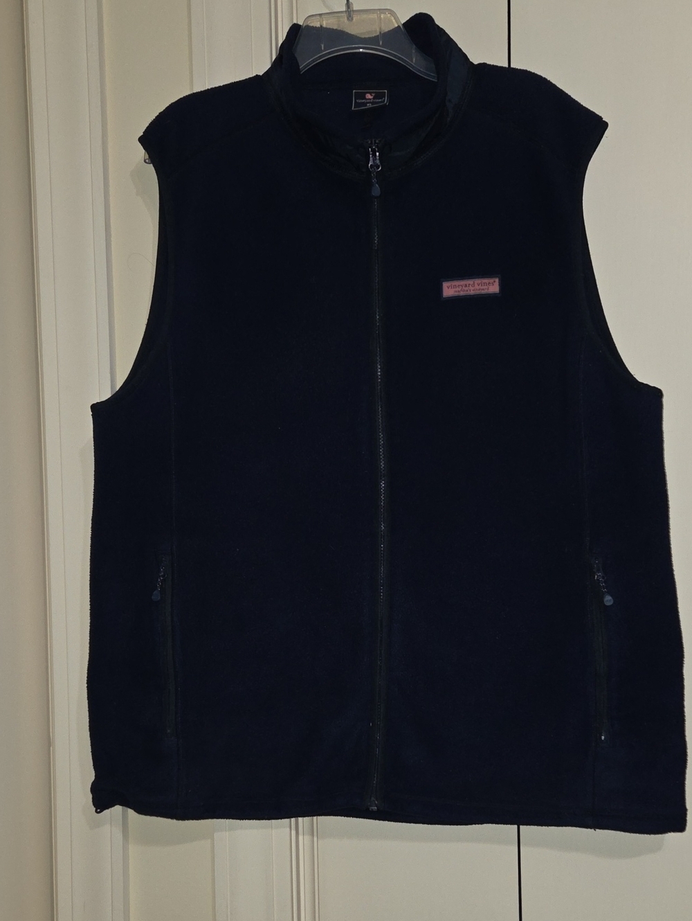 Vineyard Vines Navy Mens Fleece Vest with Zip Pockets XXL